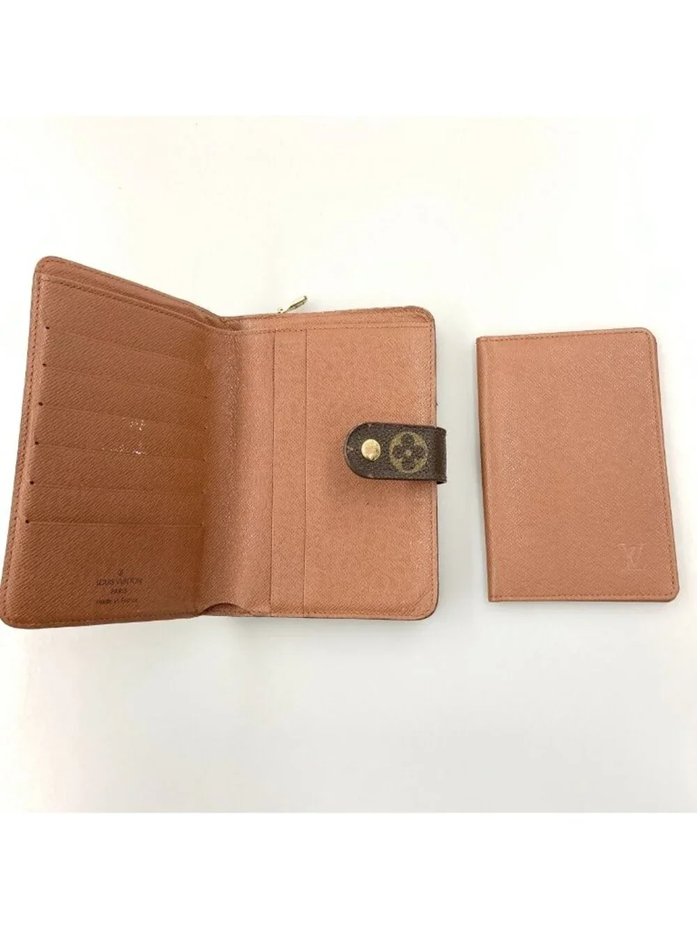 Louis Vuitton Monogram Porte Papier Zip Bifold Wallet Brown